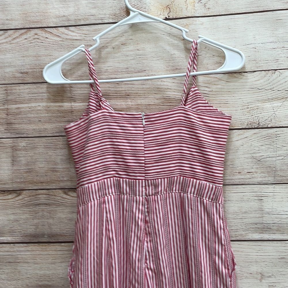 &MERCI WIDE LEG JUMPSUIT IN RED AND WHITE STRIPES - Picture 9 of 10
